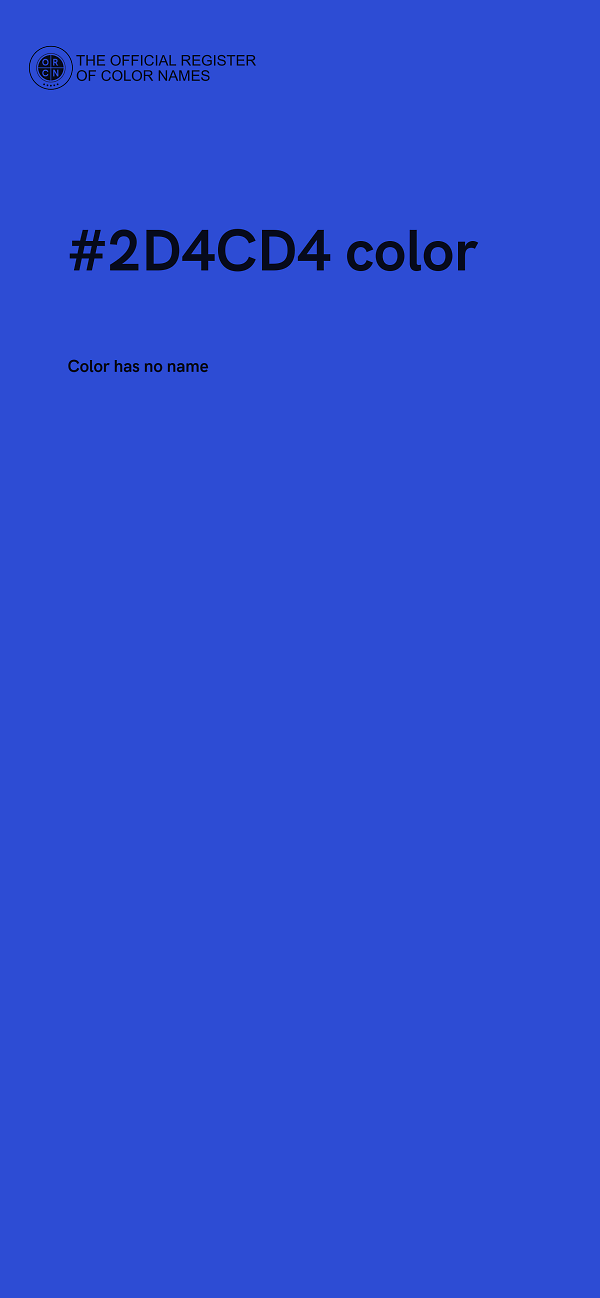 #2D4CD4 color image
