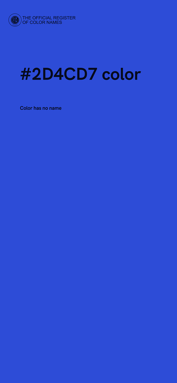 #2D4CD7 color image