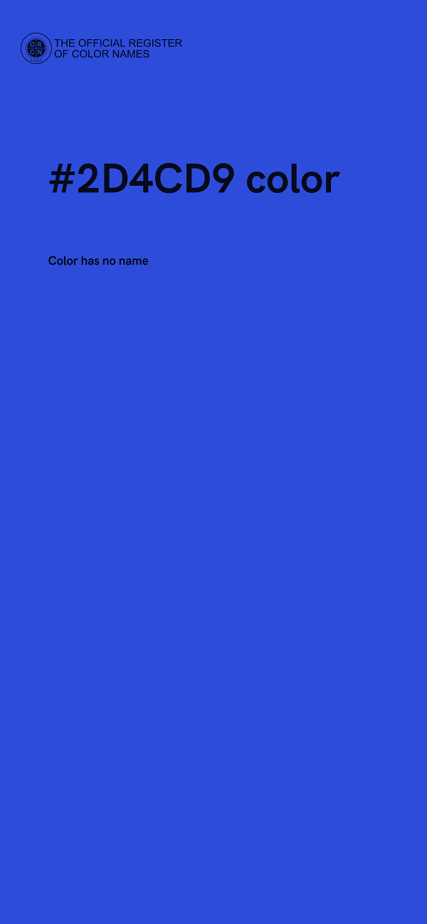 #2D4CD9 color image