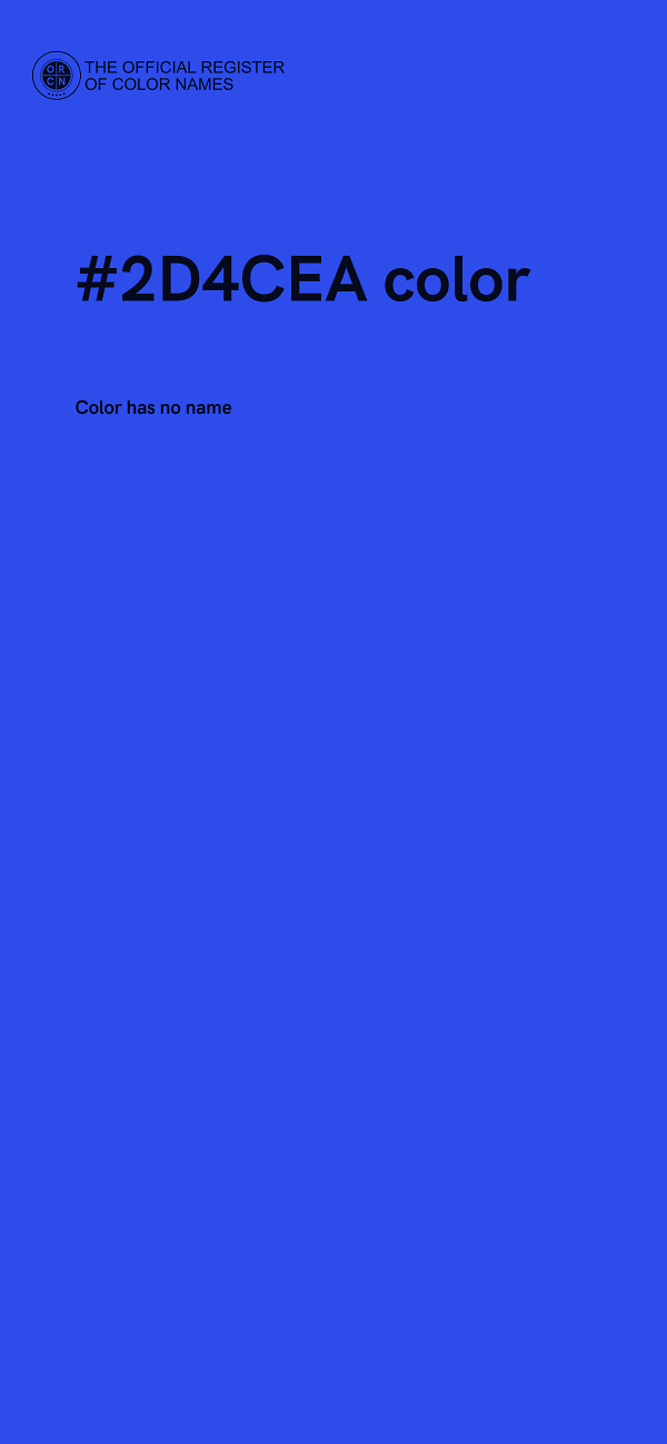 #2D4CEA color image