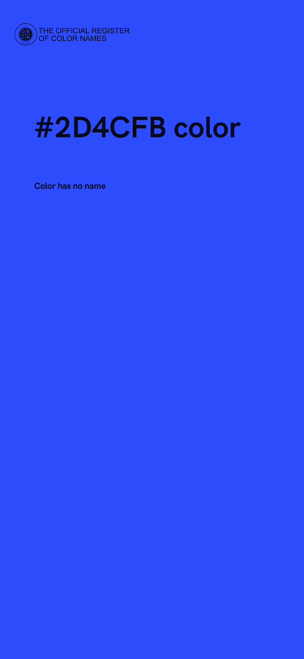 #2D4CFB color image