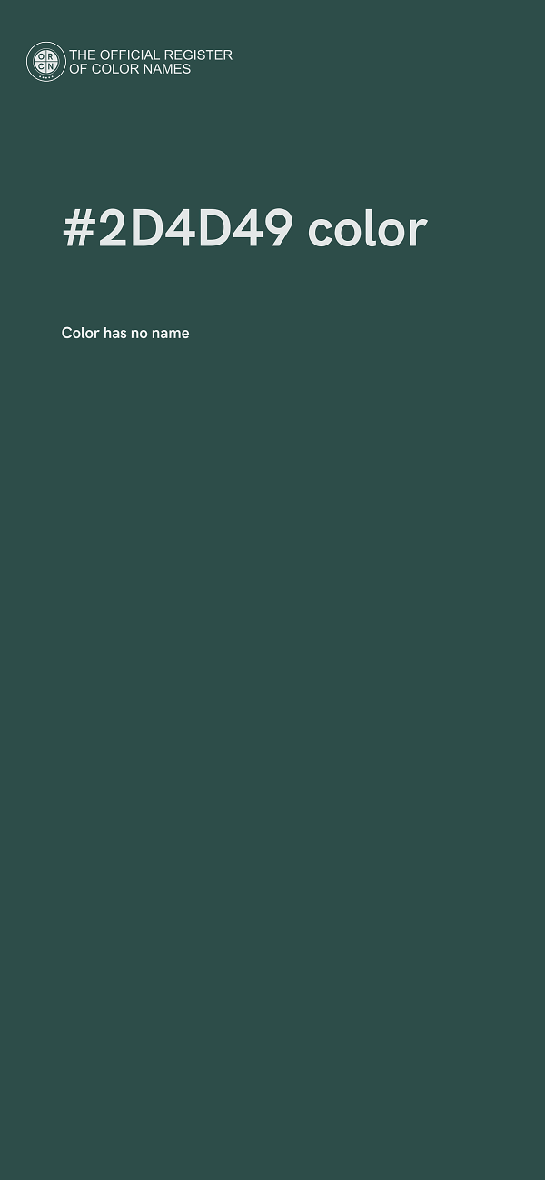 #2D4D49 color image