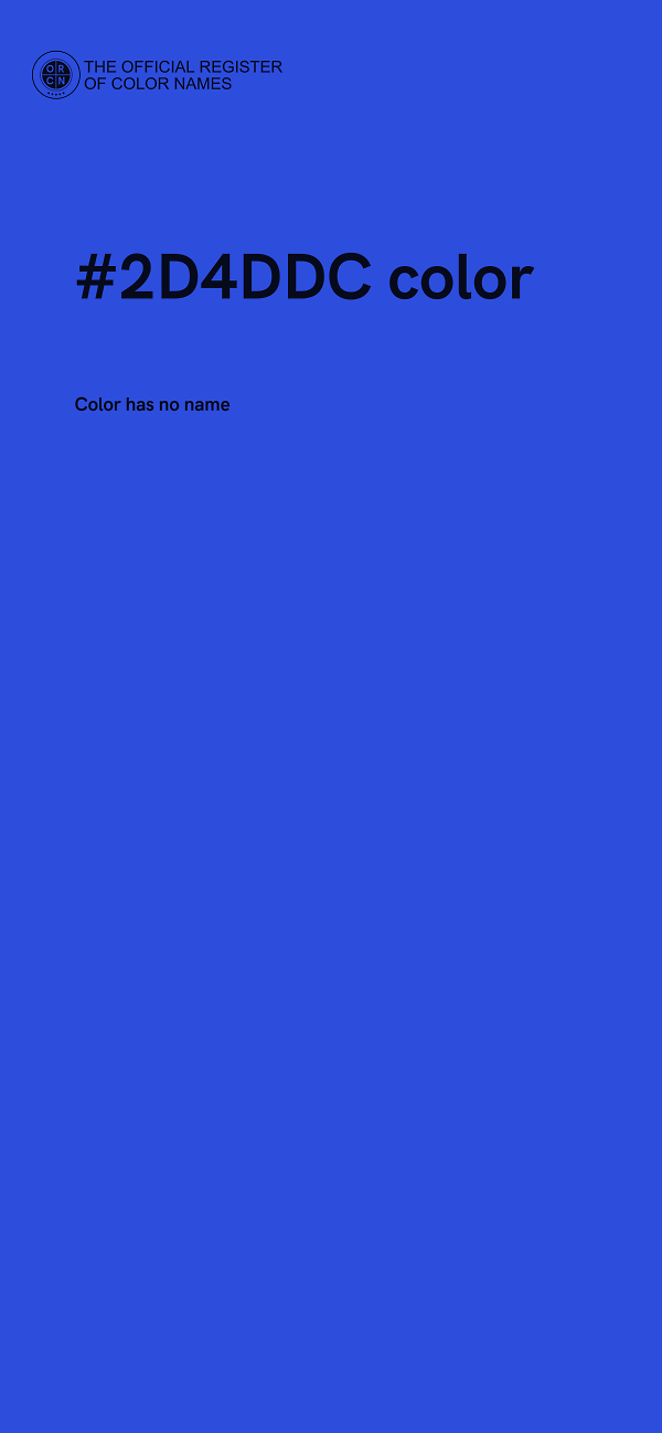 #2D4DDC color image