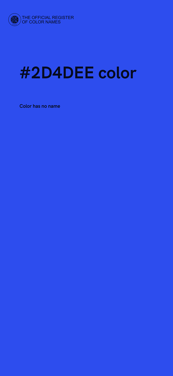 #2D4DEE color image