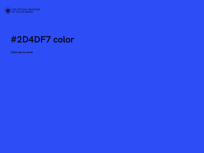 #2D4DF7 color image