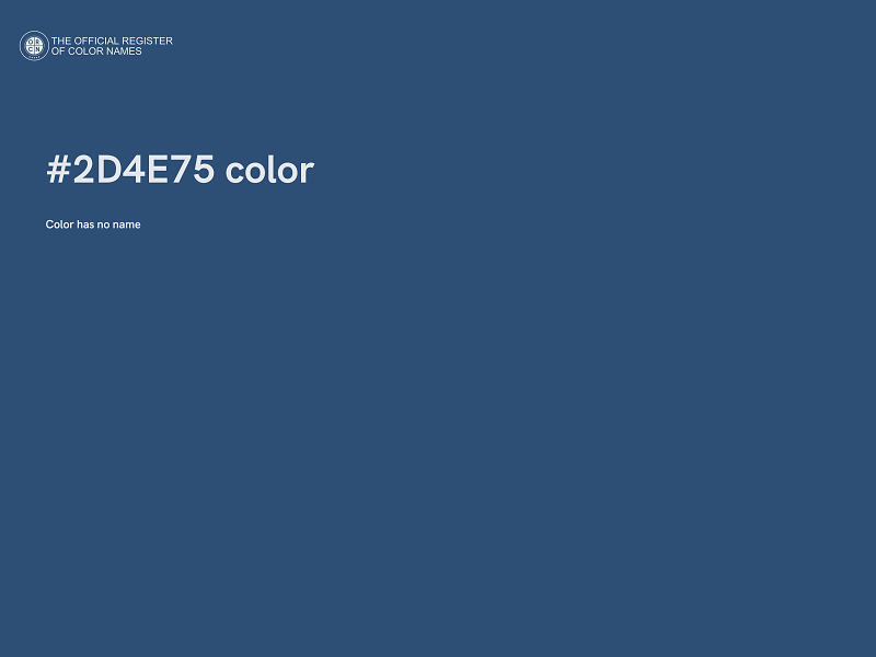 #2D4E75 color image