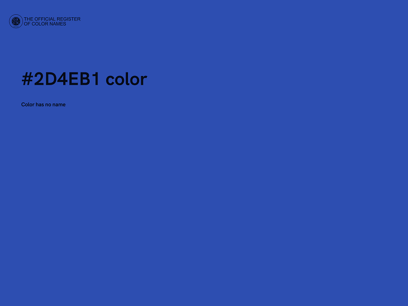 #2D4EB1 color image