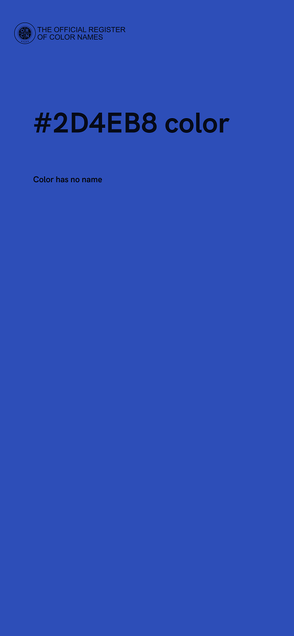 #2D4EB8 color image