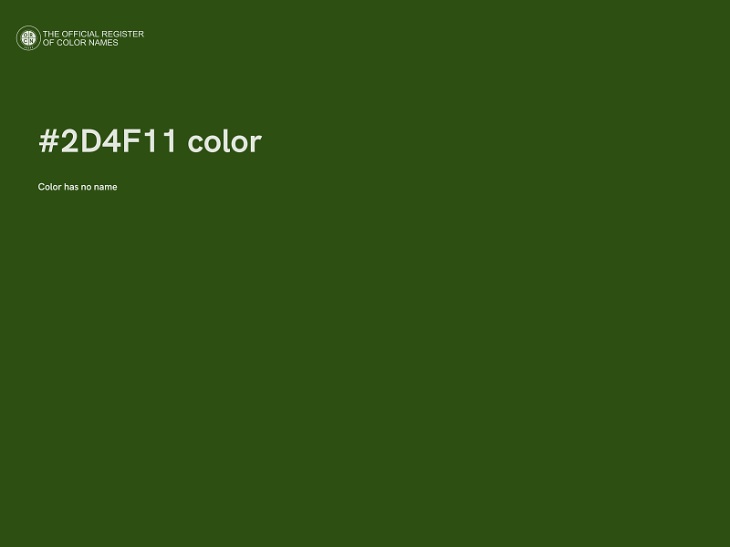 #2D4F11 color image