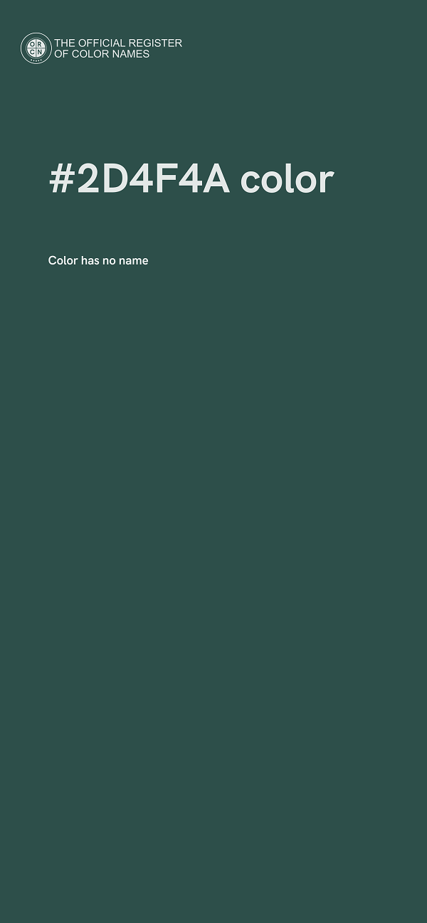 #2D4F4A color image