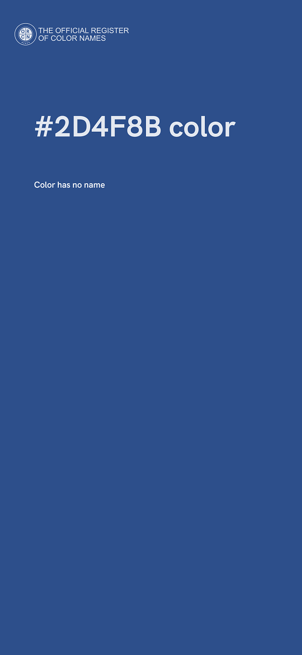 #2D4F8B color image