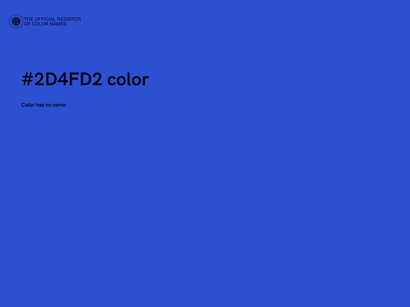 #2D4FD2 color image