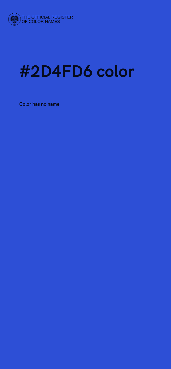 #2D4FD6 color image