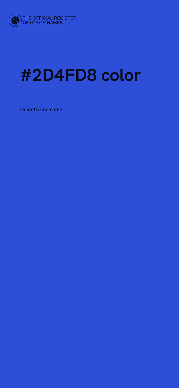 #2D4FD8 color image
