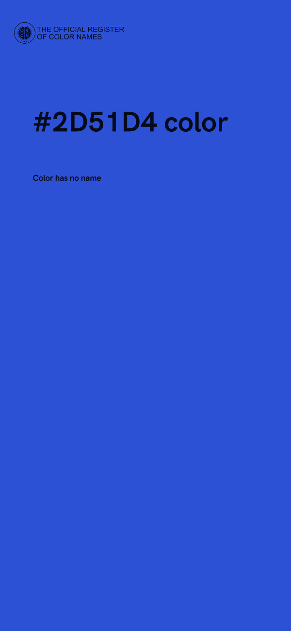 #2D51D4 color image