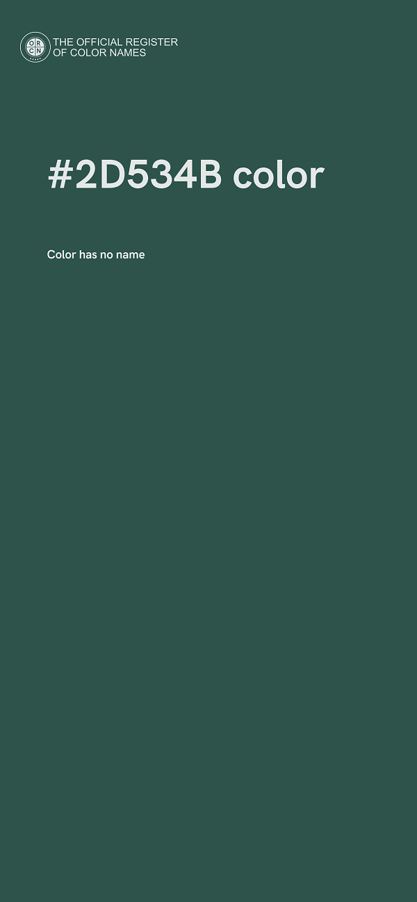 #2D534B color image