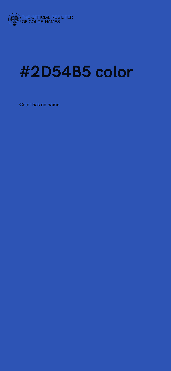 #2D54B5 color image