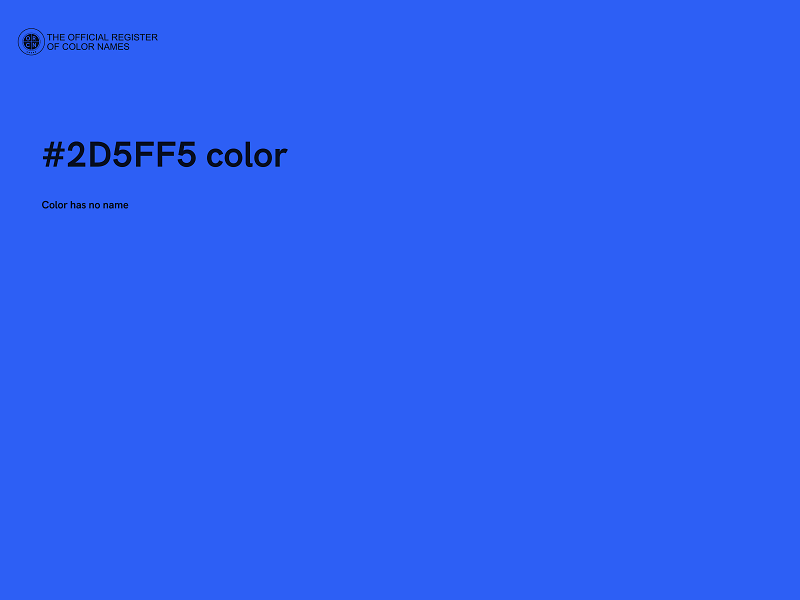 #2D5FF5 color image