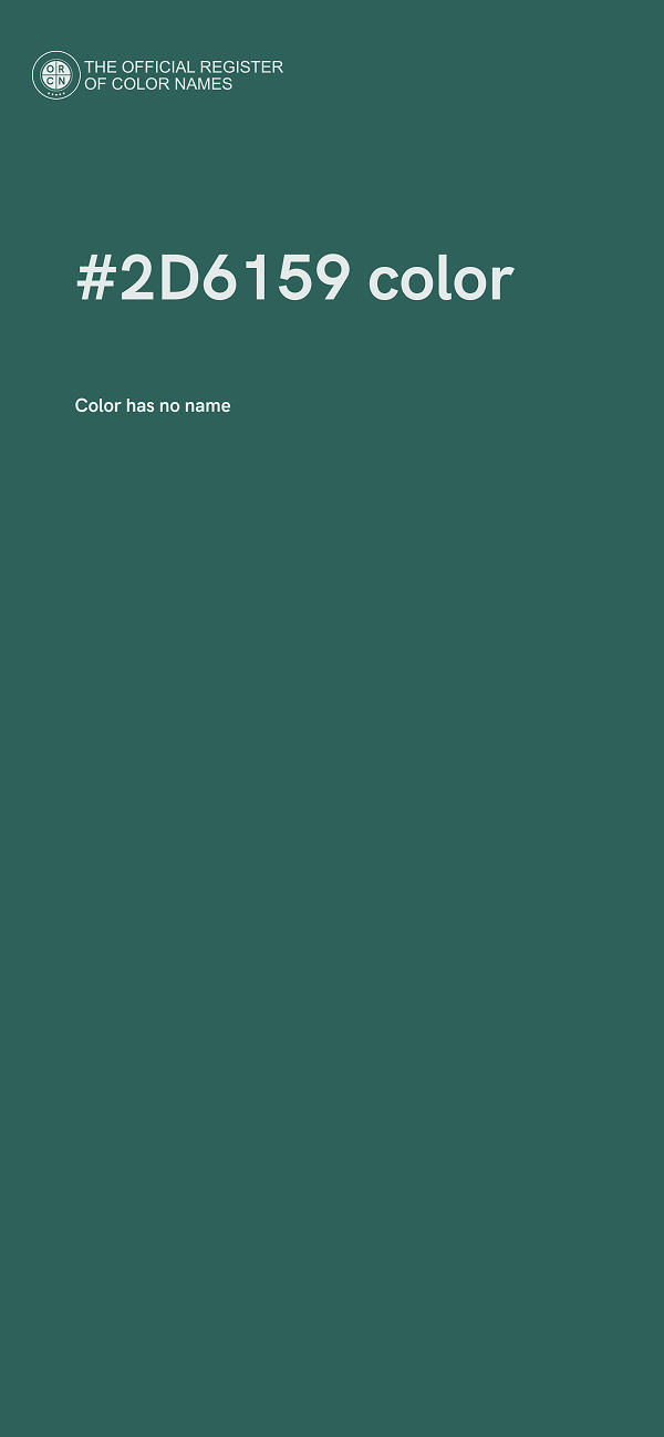 #2D6159 color image