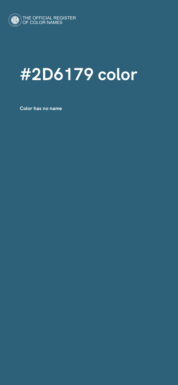 #2D6179 color image