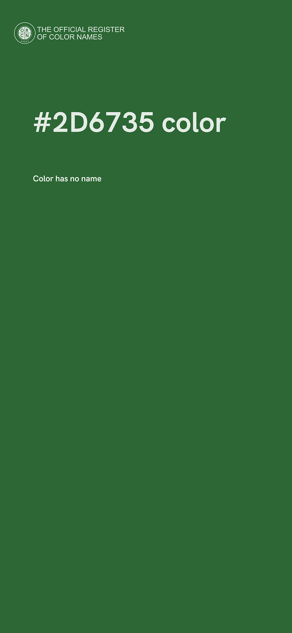 #2D6735 color image