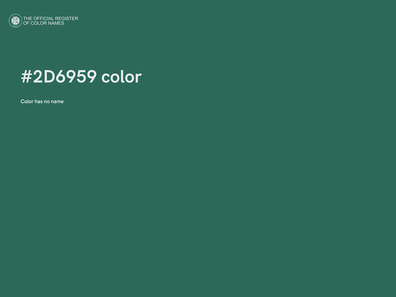 #2D6959 color image