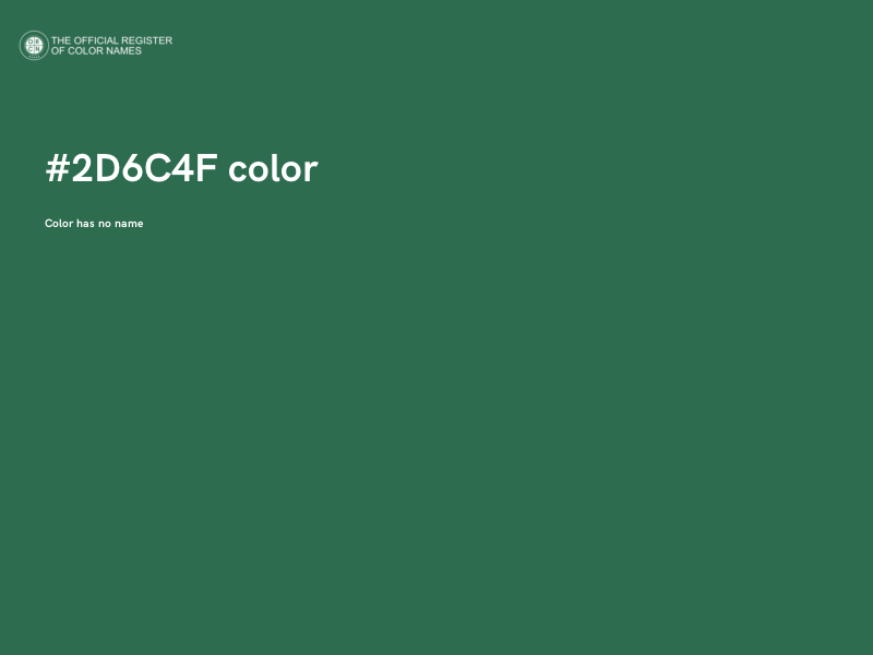 #2D6C4F color image