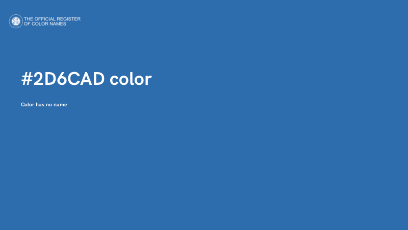 #2D6CAD color image