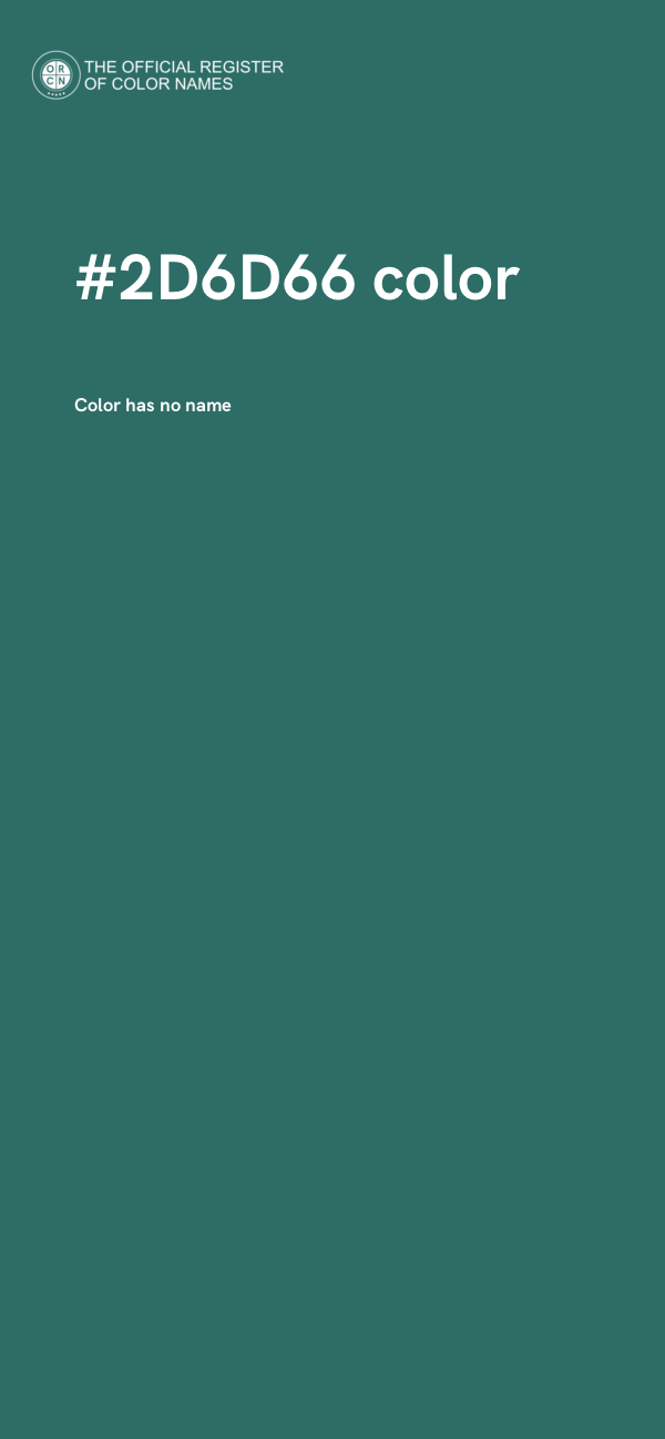 #2D6D66 color image