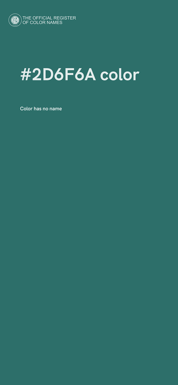 #2D6F6A color image