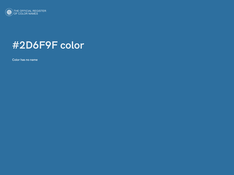 #2D6F9F color image