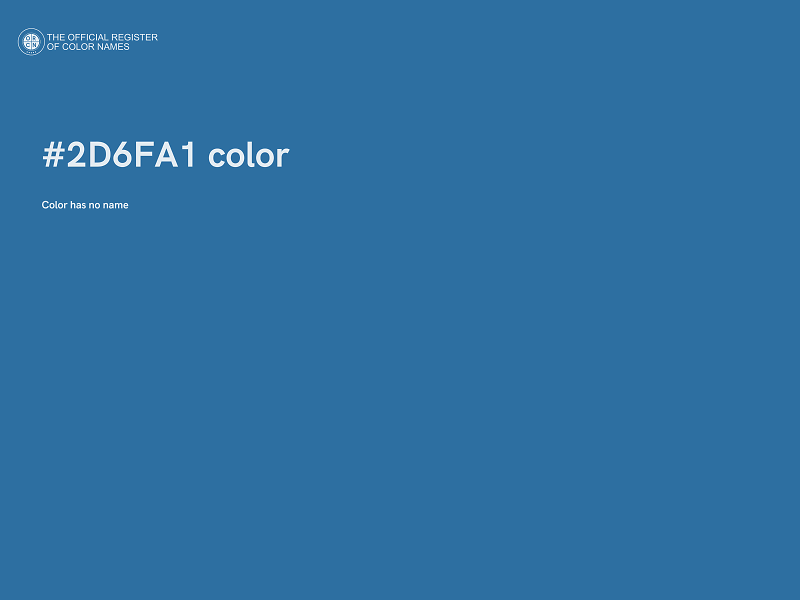 #2D6FA1 color image