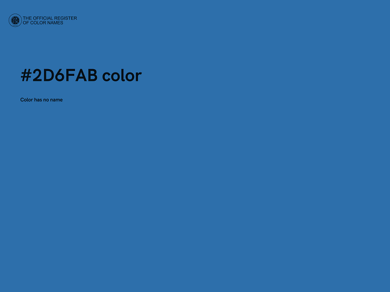 #2D6FAB color image