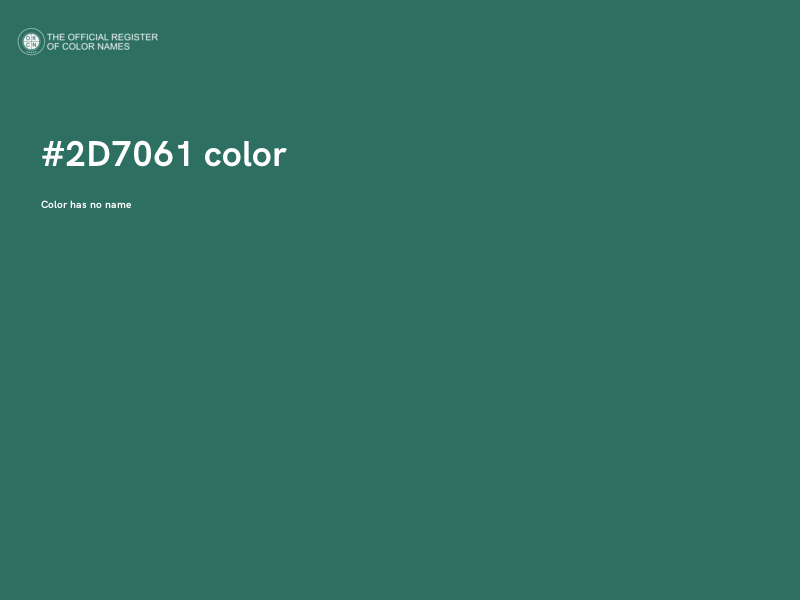#2D7061 color image