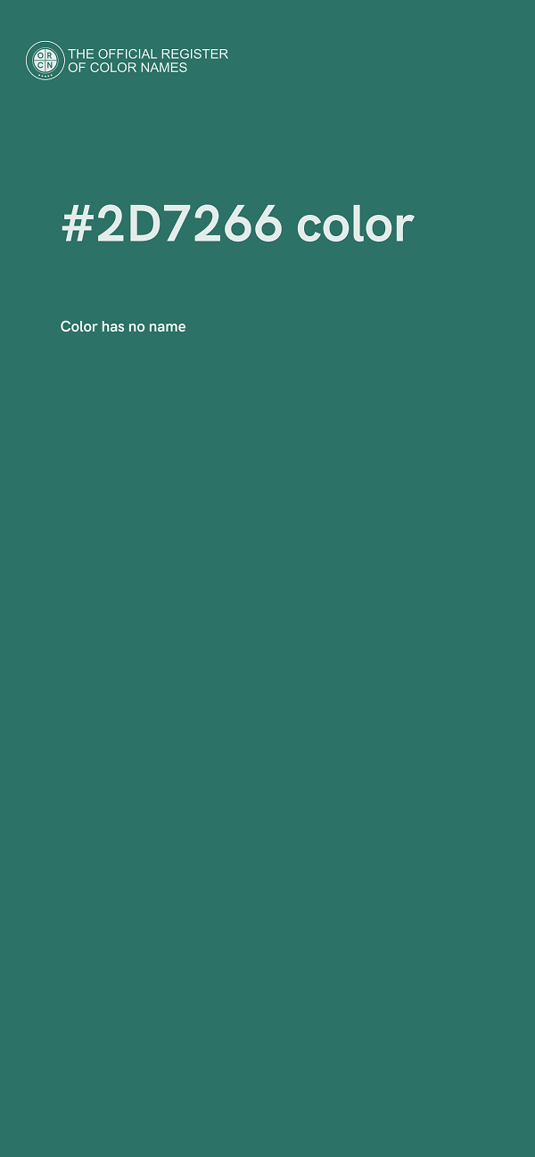#2D7266 color image