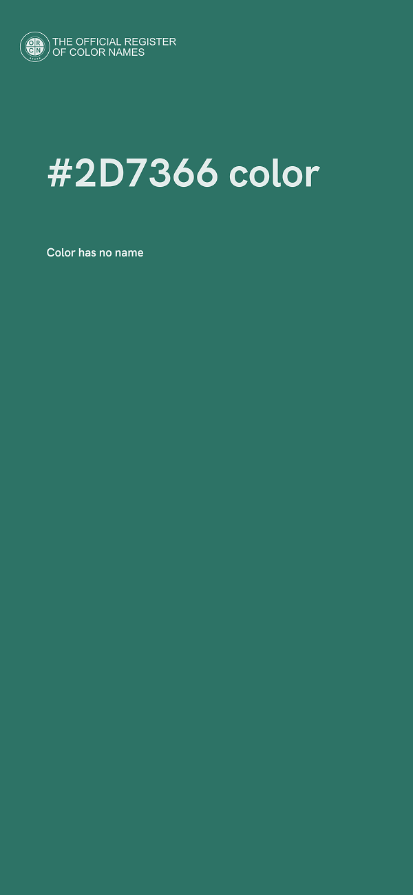 #2D7366 color image