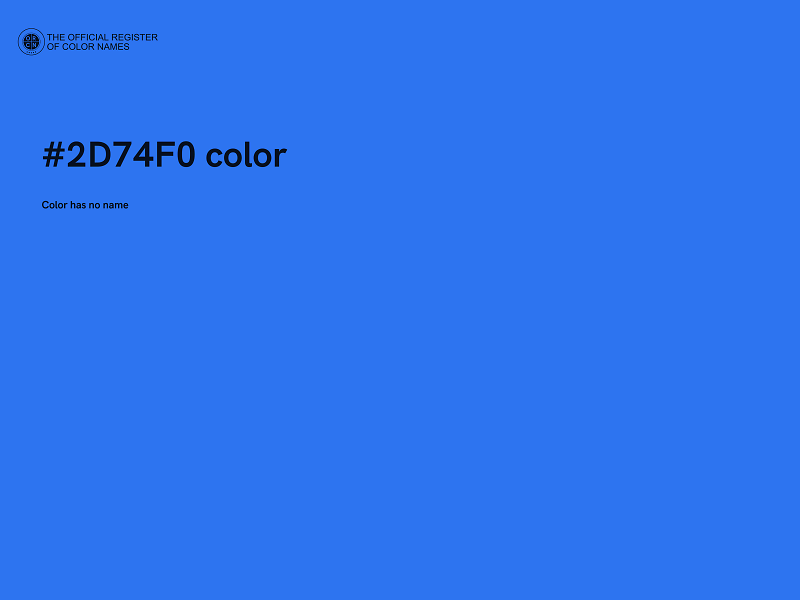 #2D74F0 color image