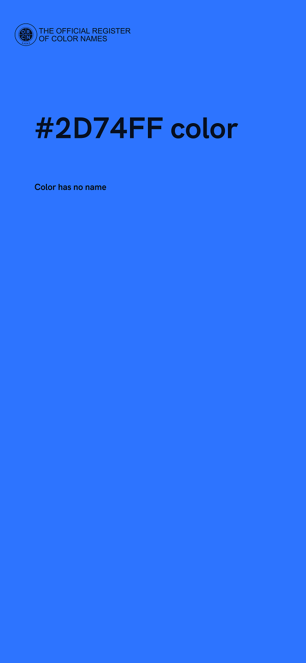 #2D74FF color image