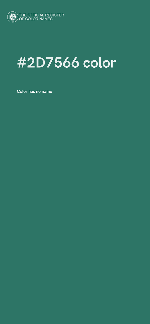 #2D7566 color image