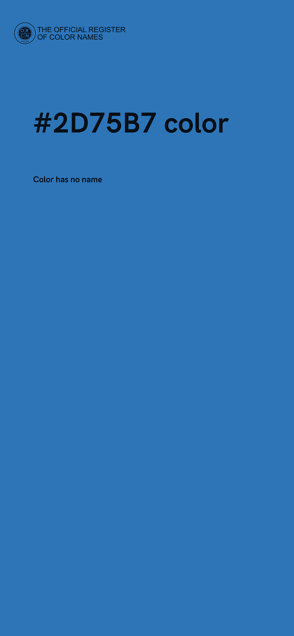 #2D75B7 color image