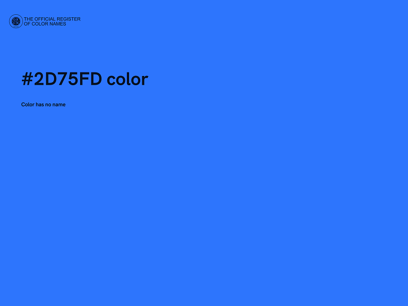#2D75FD color image