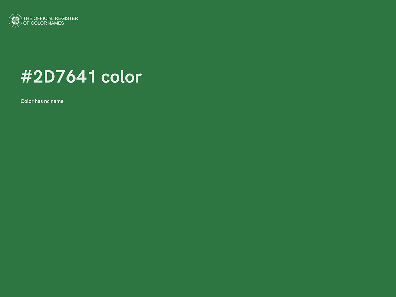 #2D7641 color image