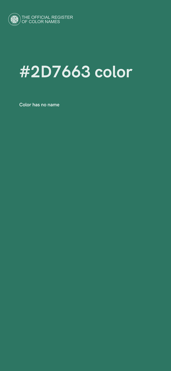 #2D7663 color image