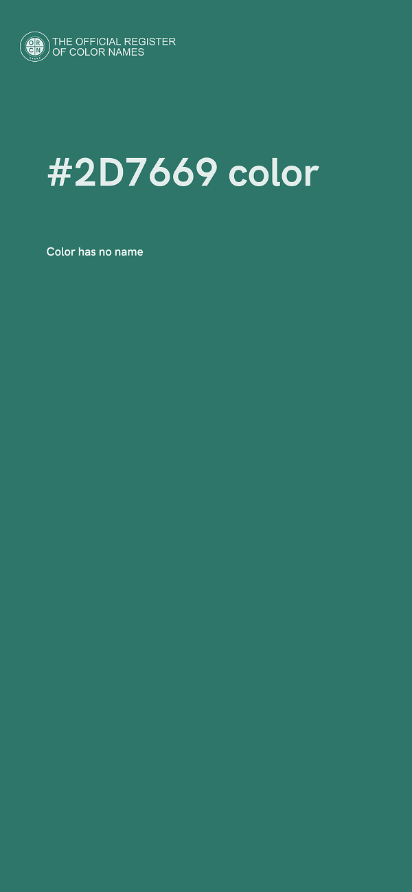 #2D7669 color image