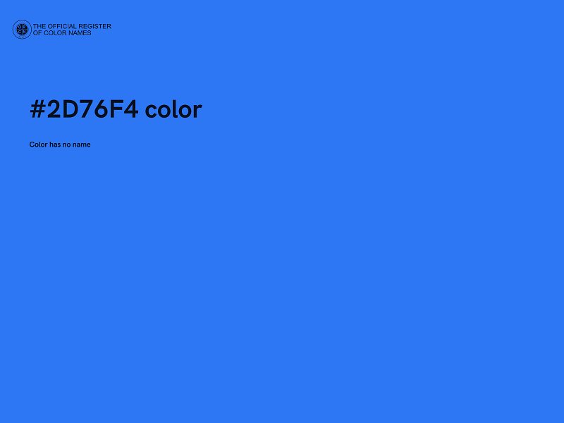 #2D76F4 color image