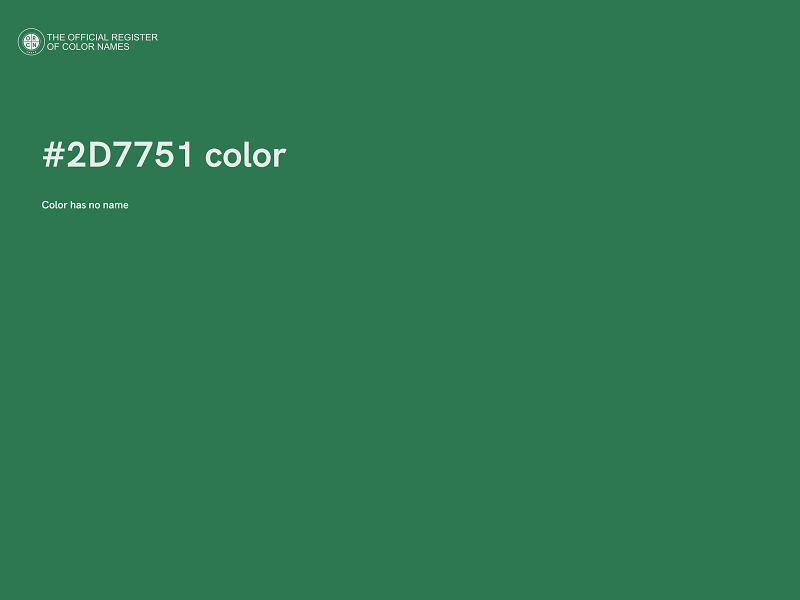 #2D7751 color image