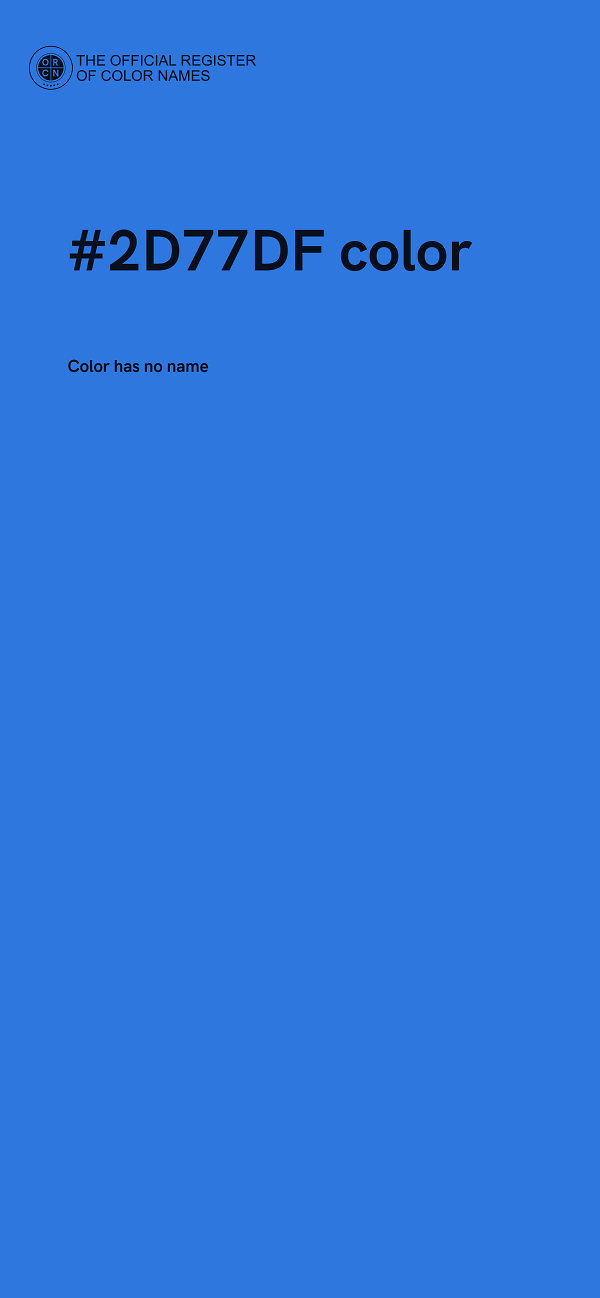 #2D77DF color image
