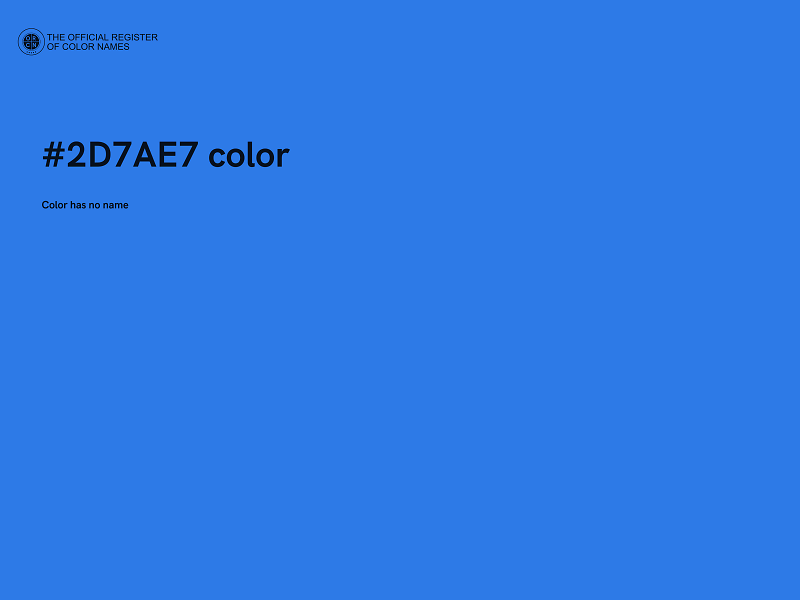 #2D7AE7 color image
