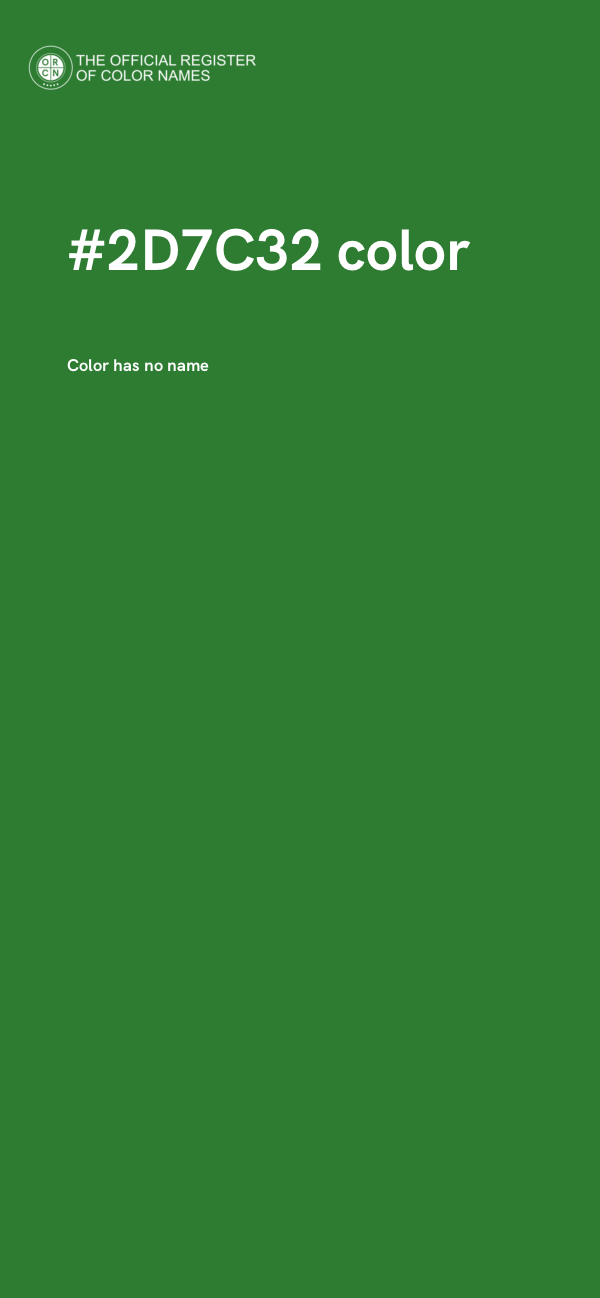 #2D7C32 color image