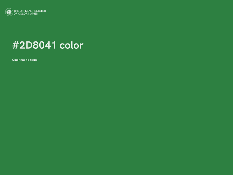 #2D8041 color image